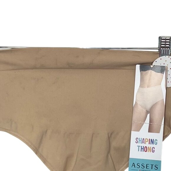 Assets By Spanx Shaping Thong Womens XL Tan High Waist - Picture 4 of 9